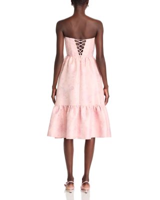 Virginia Ruffled Hem Strapless Dress