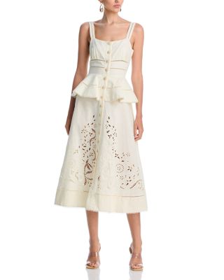 Self-Portrait - Peplum Midi Dress