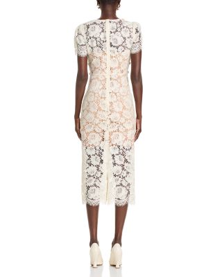 Fine Lace Embellished Midi Dress