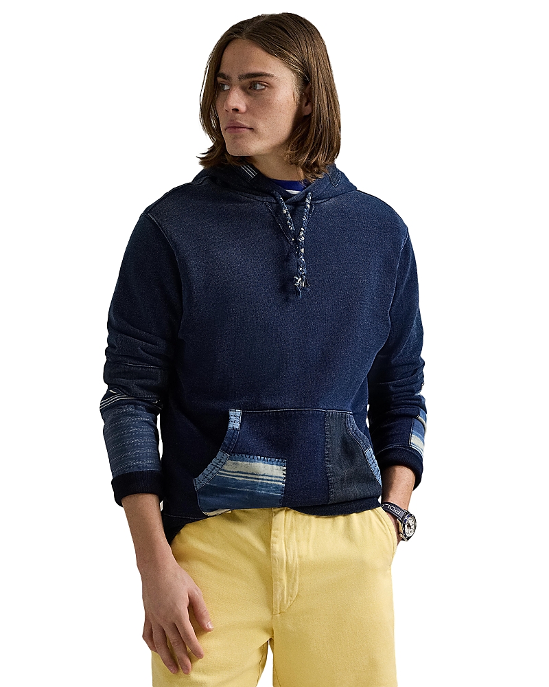 Polo Ralph Lauren Indigo French Terry Patchwork Hoodie
