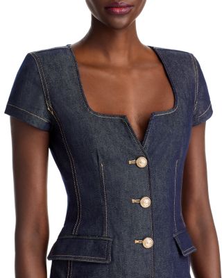 Brunella Sheen Denim Mini Dress