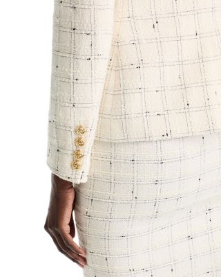 Eliza Windowpane Tweed Blazer