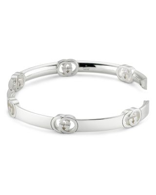 Sterling Silver Interlocking G Bangle Bracelet