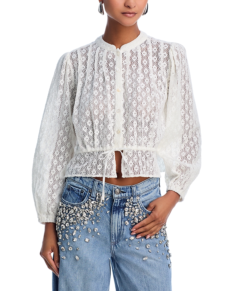AQUA LACE BLOUSE - EXCLUSIVE