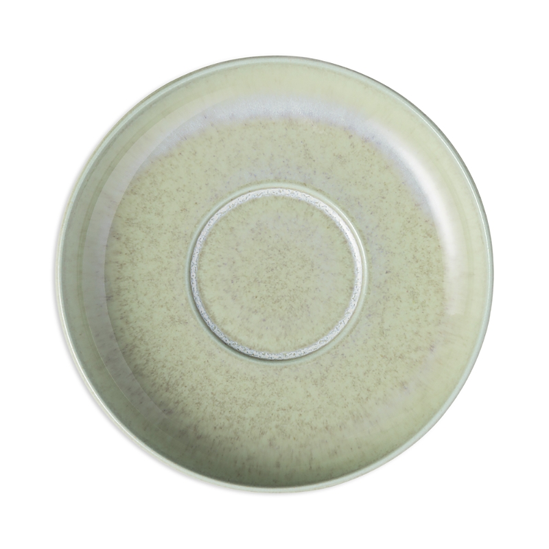 Villeroy & Boch Perlemor Alga Glazed-effect Porcelain Espresso Cup Saucer 12cm In Green