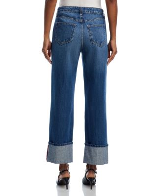 Leighton High Rise Cuff Stovep Jeans in Brentwood