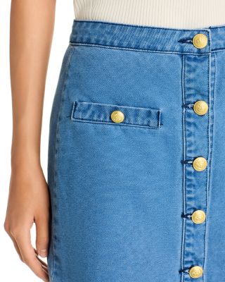 Kris Button Front Mini Skirt