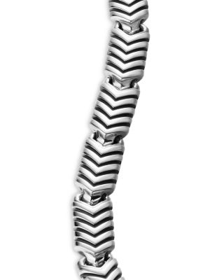 Chevron Link Bracelet in Sterling Silver, 7.6mm