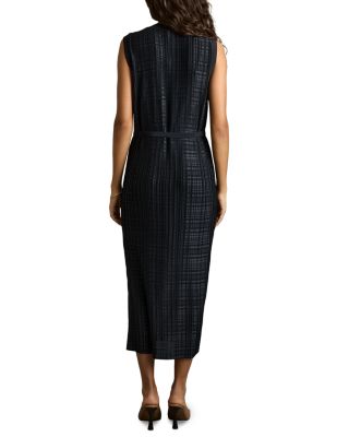 Pleated Column Dress
