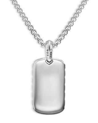 Men's Chevron Tag in Sterling Silver, 27mm