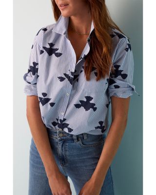 Stamped on Stripes Button Front Shirt 