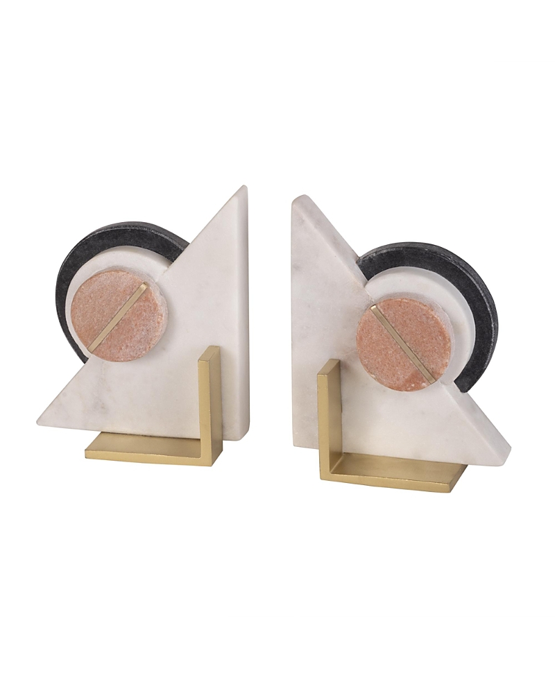 Gauri Kohli Radiant Marble Bookends, Set of 2