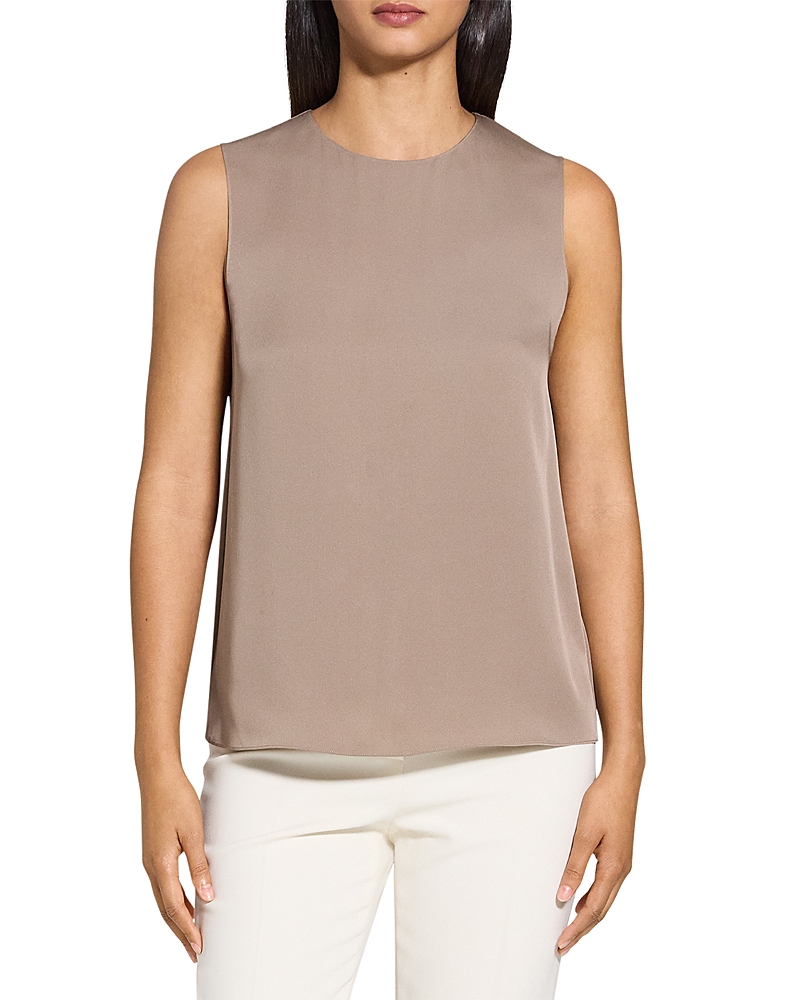 Theory Merino Wool Knitted Top In Walnut