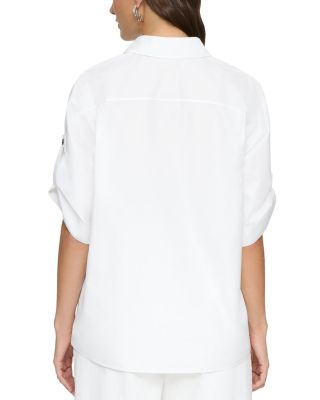 Tab Sleeve Popover Shirt