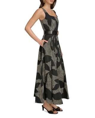 Printed Square Neck Maxi Dress