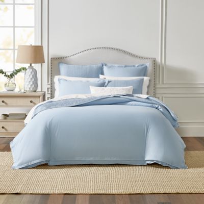 Tipped Double Flange Percale Bedding Collection - Exclusive
