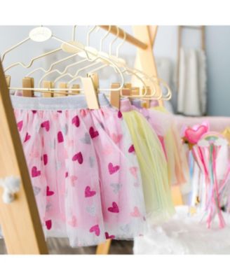  Glitter Heart Valentine's Day Tutu Skirt - Big Kid