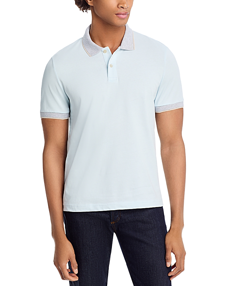 The Men's Store at Bloomingdale's Striped Trim Cotton Polo Shirt - Exclusive