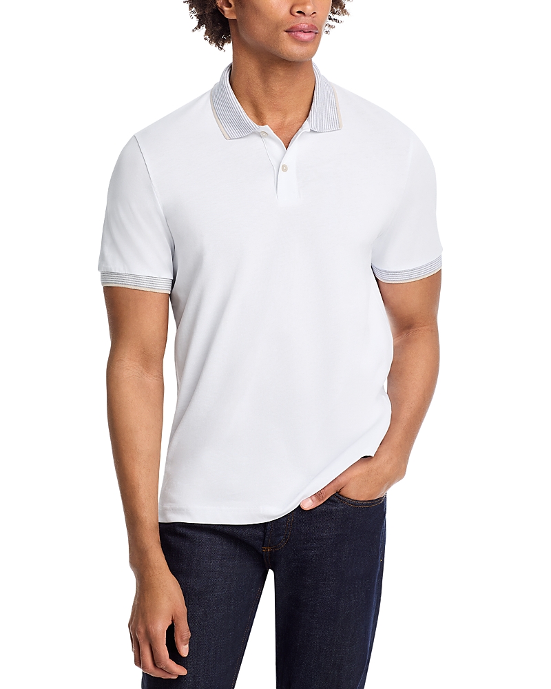 The Men's Store at Bloomingdale's Striped Trim Cotton Polo Shirt - Exclusive