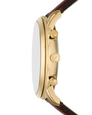 Neutra Chronograph Brown Leather Watch, 44mm