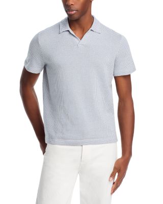 Houndstooth Cotton Knit Polo Shirt - Exclusive
