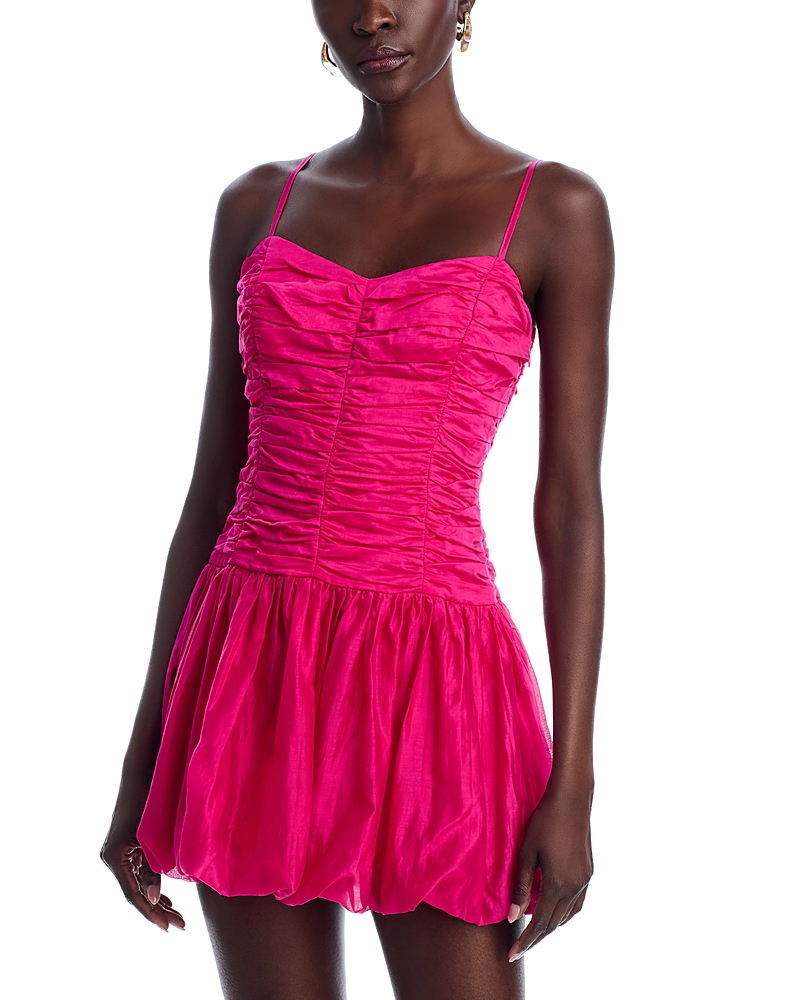 AQUA RUCHED BUBBLE DRESS - EXCLUSIVE