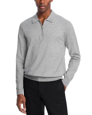 Theory - Polo Quarter Zip in Fine Bilen