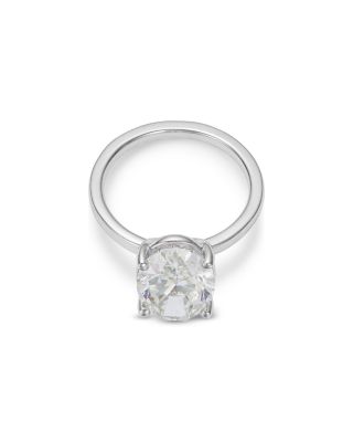 Certified Lab Grown Oval-Cut Diamond Engagement Ring in 18K White Gold, 4.50 tcw