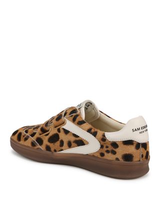 Women&#39;s Talia Leopard Print Calf Hair Sneakers