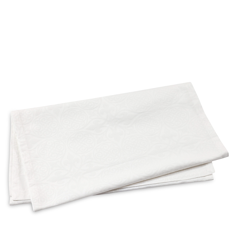 Vietri Damask Blue Table Runner, 108 X 21.5 In White