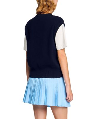 Two Tone Wool & Cashmere Sweater