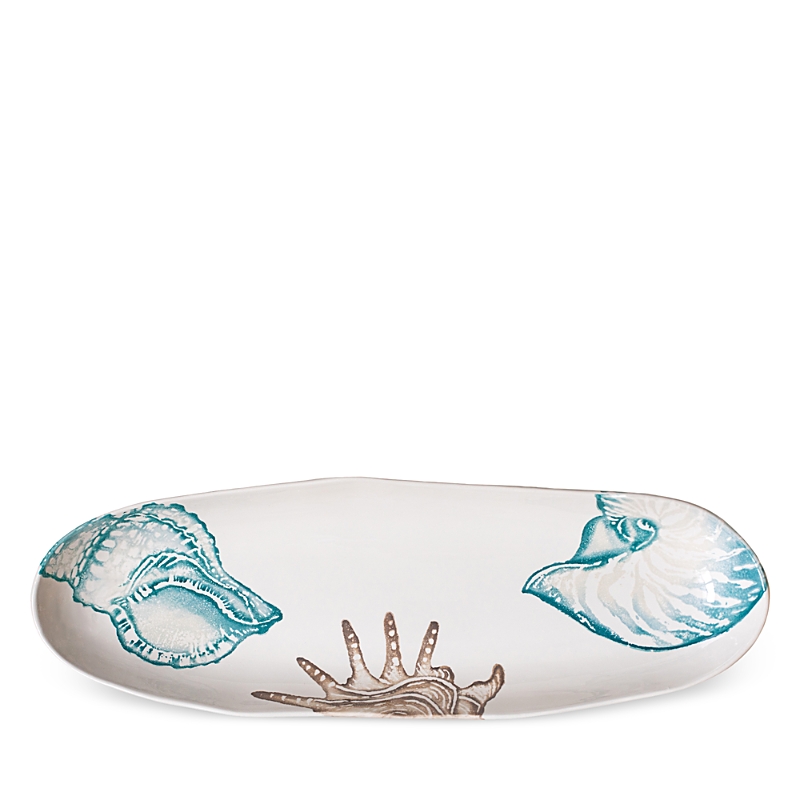 Vietri Lido Narrow Oval Platter In White