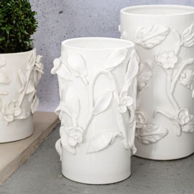 Bougainvillea Garden White Medium Cachepot