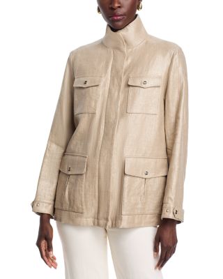 Herno - Laminated Linen Field Jacket