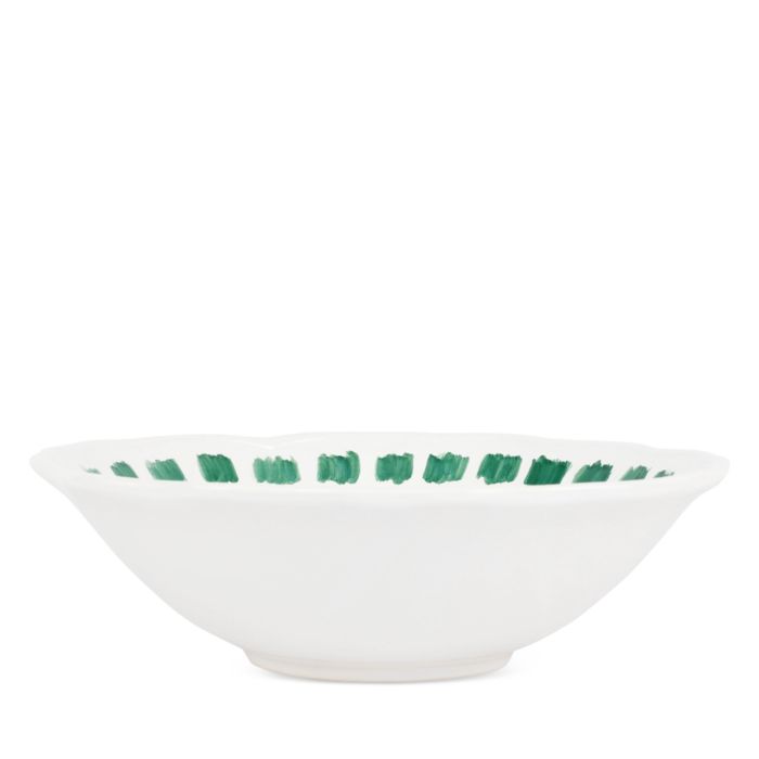 Lisbon Green Stitch Serving Bowl