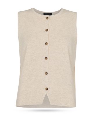 Lucy Button Front Knit Tank Top