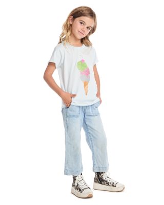 CHASER - Girls' Glitter Ice Cream Tee - Little Kid, Big Kid