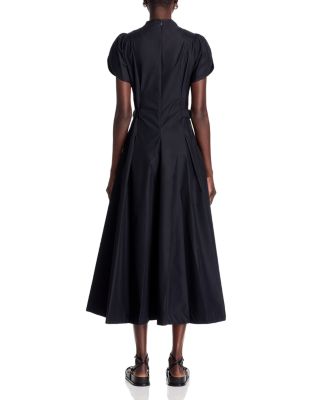 Puff Sleeve Side Tie Dress