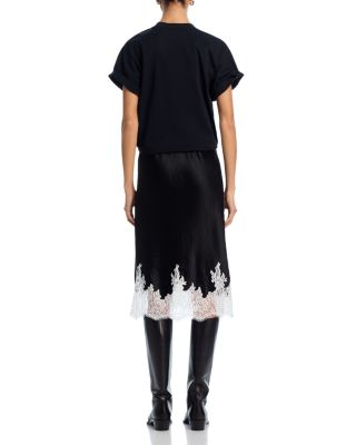 Draped Slip Combo Cotton T-Shirt Dress