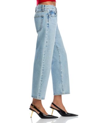 The Hang High Rise Ankle Straight Jeans in Johanna
