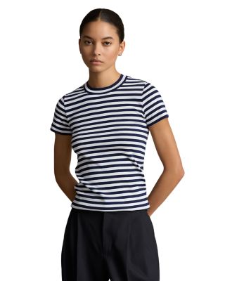 Ralph Lauren - Striped Ribbed Cotton Crewneck Tee