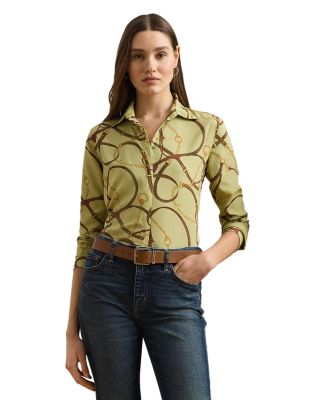 Ralph Lauren - Classic Fit Belting Print Crepe Shirt