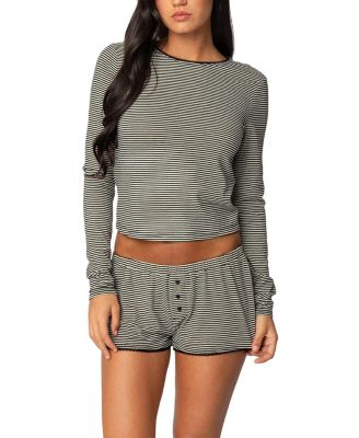 Edikted - Suzy Striped Long Sleeve T-Shirt