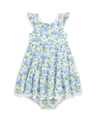 Ralph Lauren - Girls' Floral Cotton Mesh Dress & Bloomer - Baby