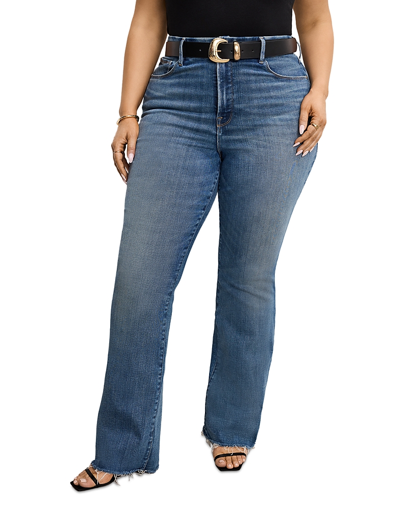 Good American Soft Tech Good Classic High Rise Bootcut Jeans In Indigo 863 In Indigo
