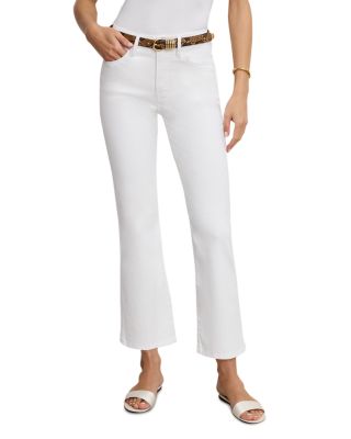 Good American - Good Legs Cropped Mini Bootcut Jeans in White