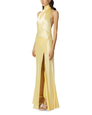 Penelope Satin Halter Neck Gown