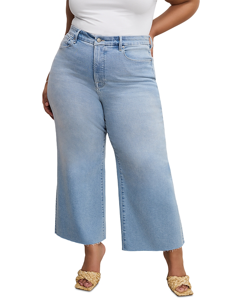 GOOD AMERICAN PALAZZO HIGH RISE LIGHT COMPRESSION JEANS IN INDIGO862