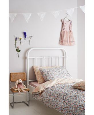  Liberty Fabric Betsy Grey Print Duvet Set, Twin