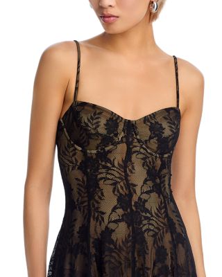 Lace Bodysuit Midi Dress